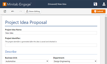 Imagen del Módulo de fiabilidad de Minitab