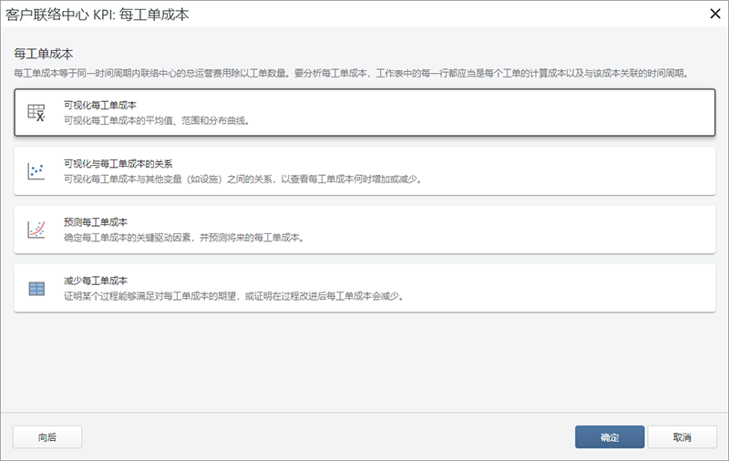 每票潜在成本分析的屏幕截图